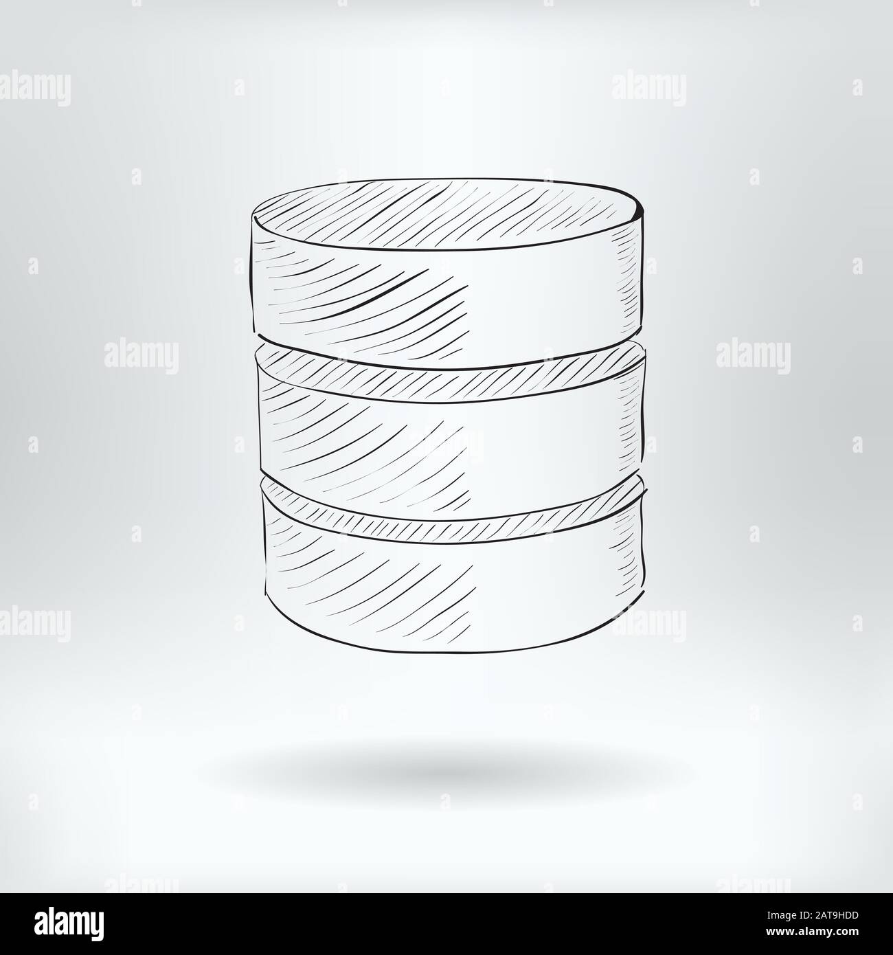 Simbolo di Big Data Server - concetto di icona del database - Illustrazione vettoriale Illustrazione Vettoriale