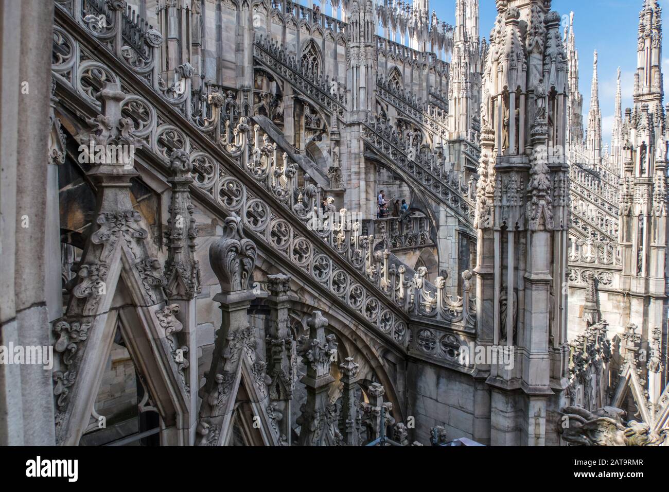 L'area panoramica del Duomo di Milano Foto Stock