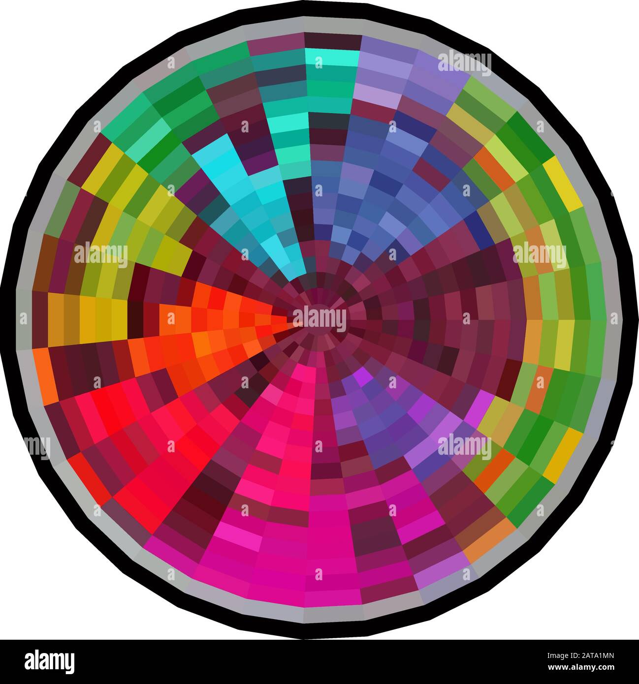 Sfondo circolare raggi radiali vettoriali astratti Illustrazione Vettoriale