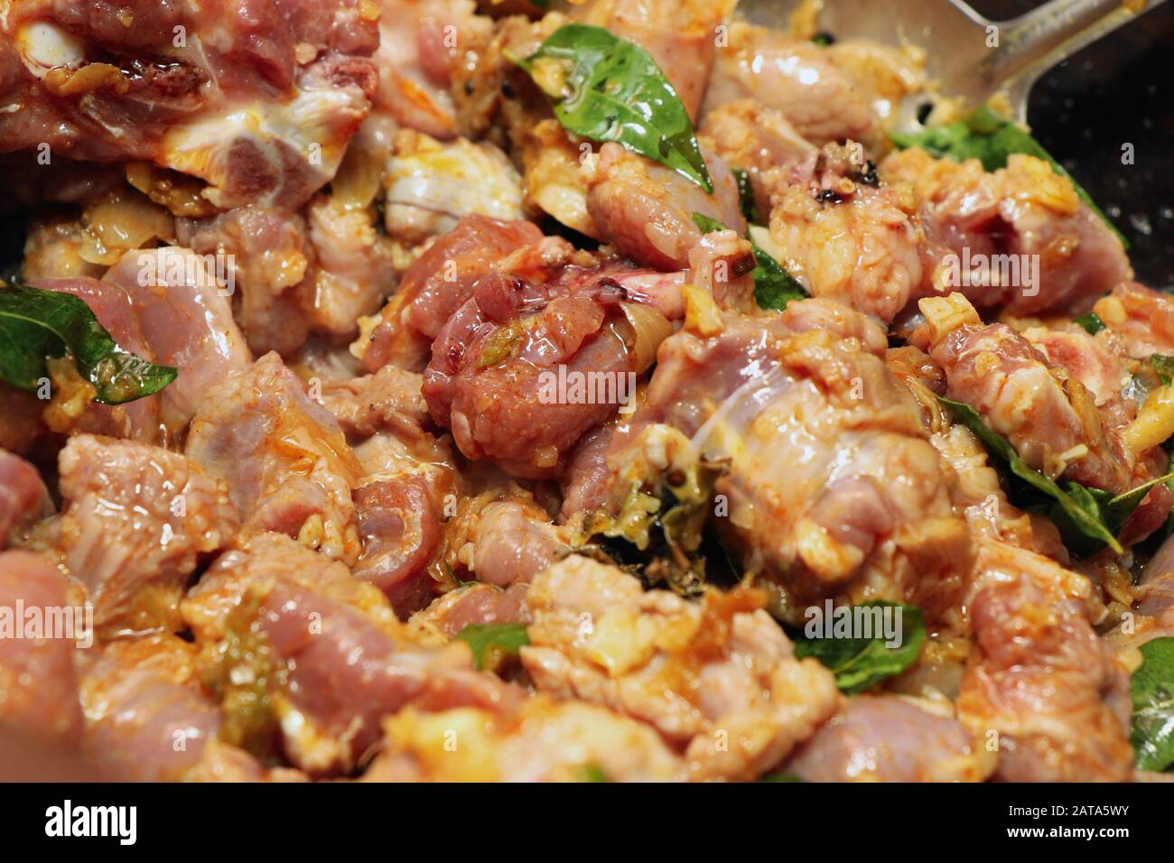 Tradizionale indiano Piccante mutton curry Foto Stock