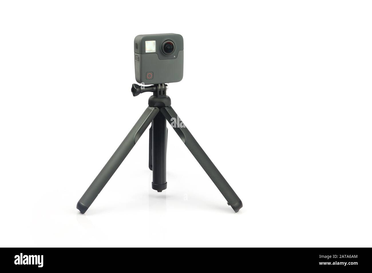 Moderna fotocamera digitale a 360 gradi con supporto Foto Stock