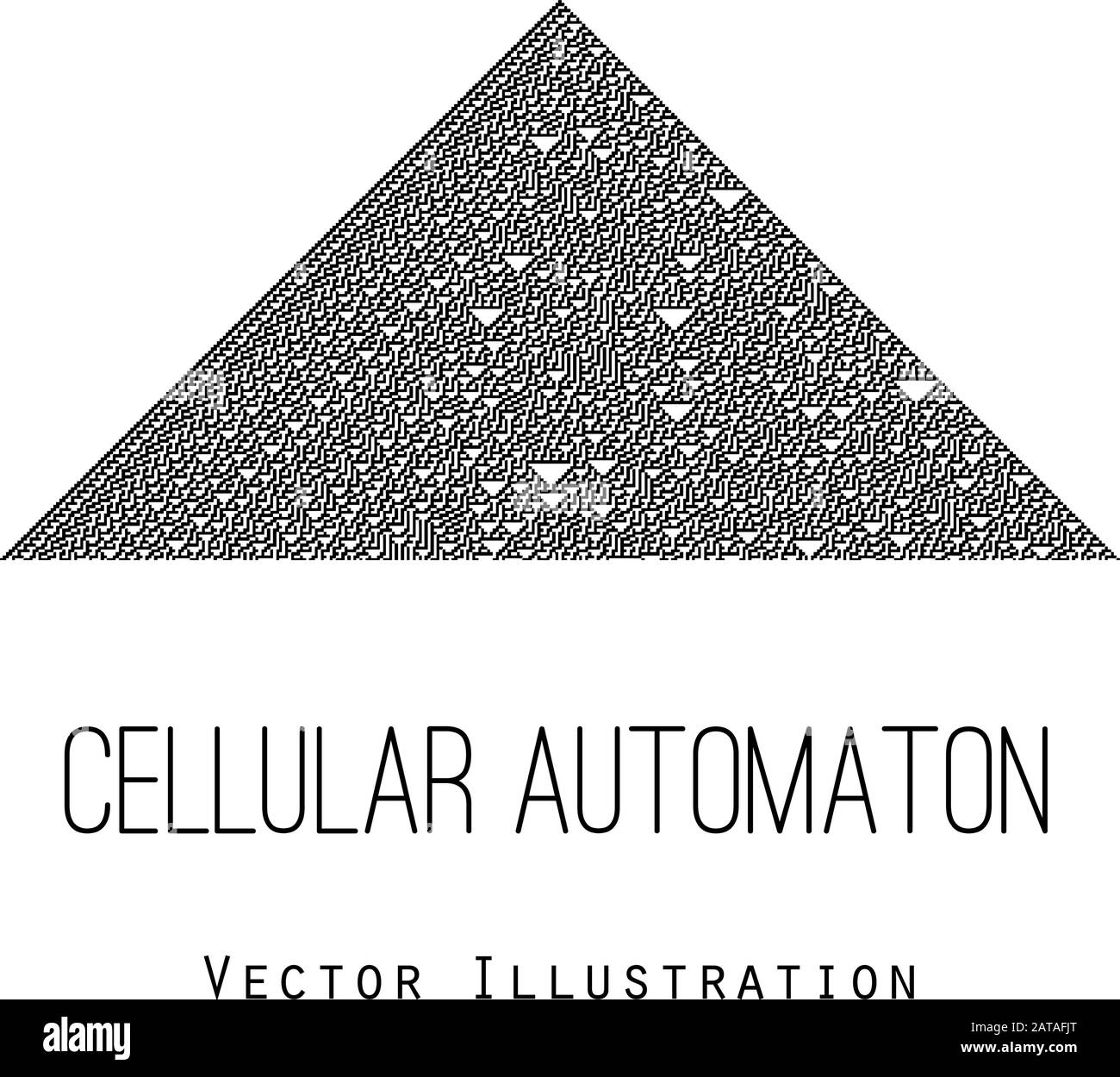 Vector Cellular Automation Design - Regola 30 Icona Del Modello Ca Illustrazione Vettoriale