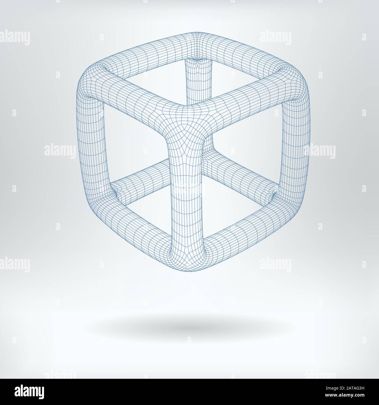 Vector 3d Bioprinting Concept Icon - Hitech Biotechnology Scientific Drawing Illustrazione Vettoriale