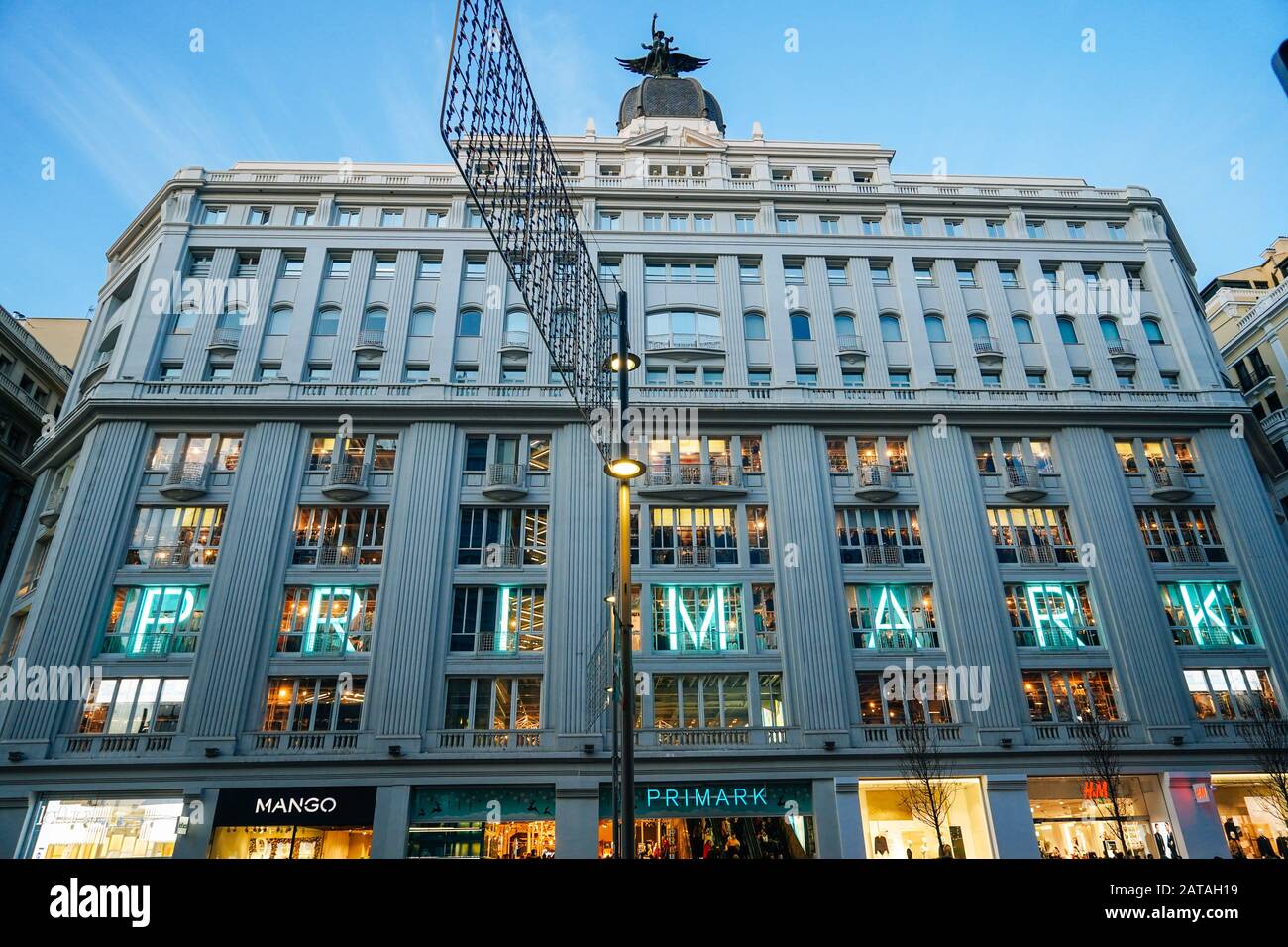 MADRID, SPAGNA. DICEMBRE 26TH, 2020. Facciata dell'edificio del negozio di abbigliamento Primmark. Foto Stock