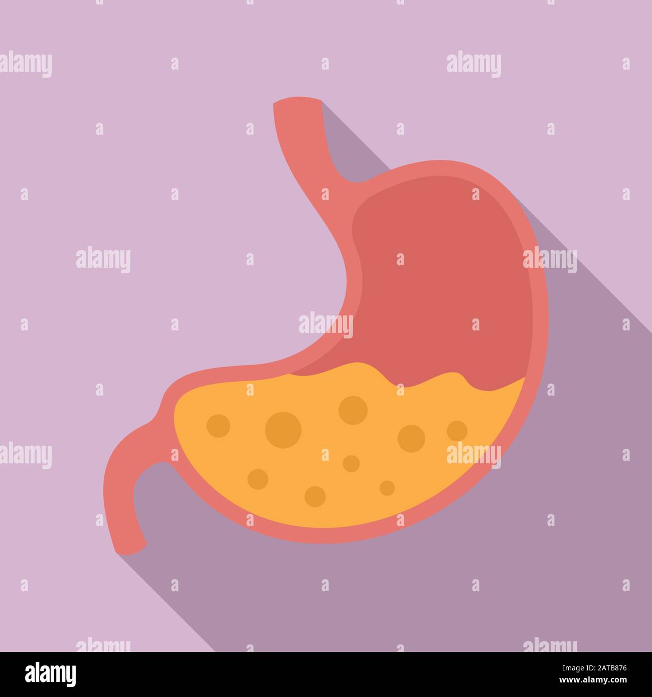 Icona dello stomaco del cibo. Illustrazione piatta dell'icona del vettore di stomaco dell'alimento per disegno di fotoricettore Illustrazione Vettoriale