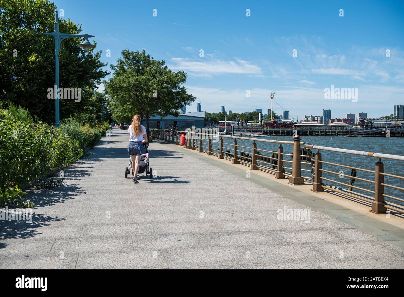 New York City, New York - 10 Agosto 2019: Hudson River Park, New York Foto Stock