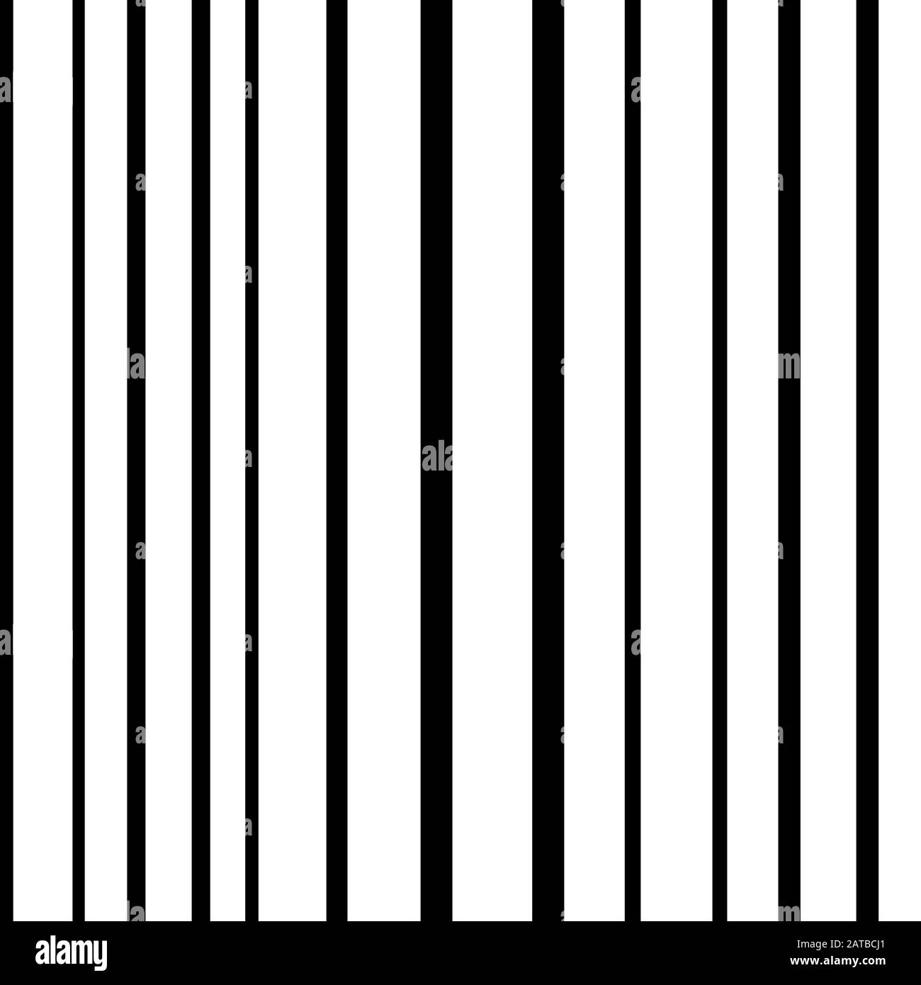 Linee vettoriali wallpaper. Bianco e nero strisce verticali sullo sfondo astratto. Modello senza cuciture con geometrica asimmetrica ornamento. Carta digitale per Illustrazione Vettoriale