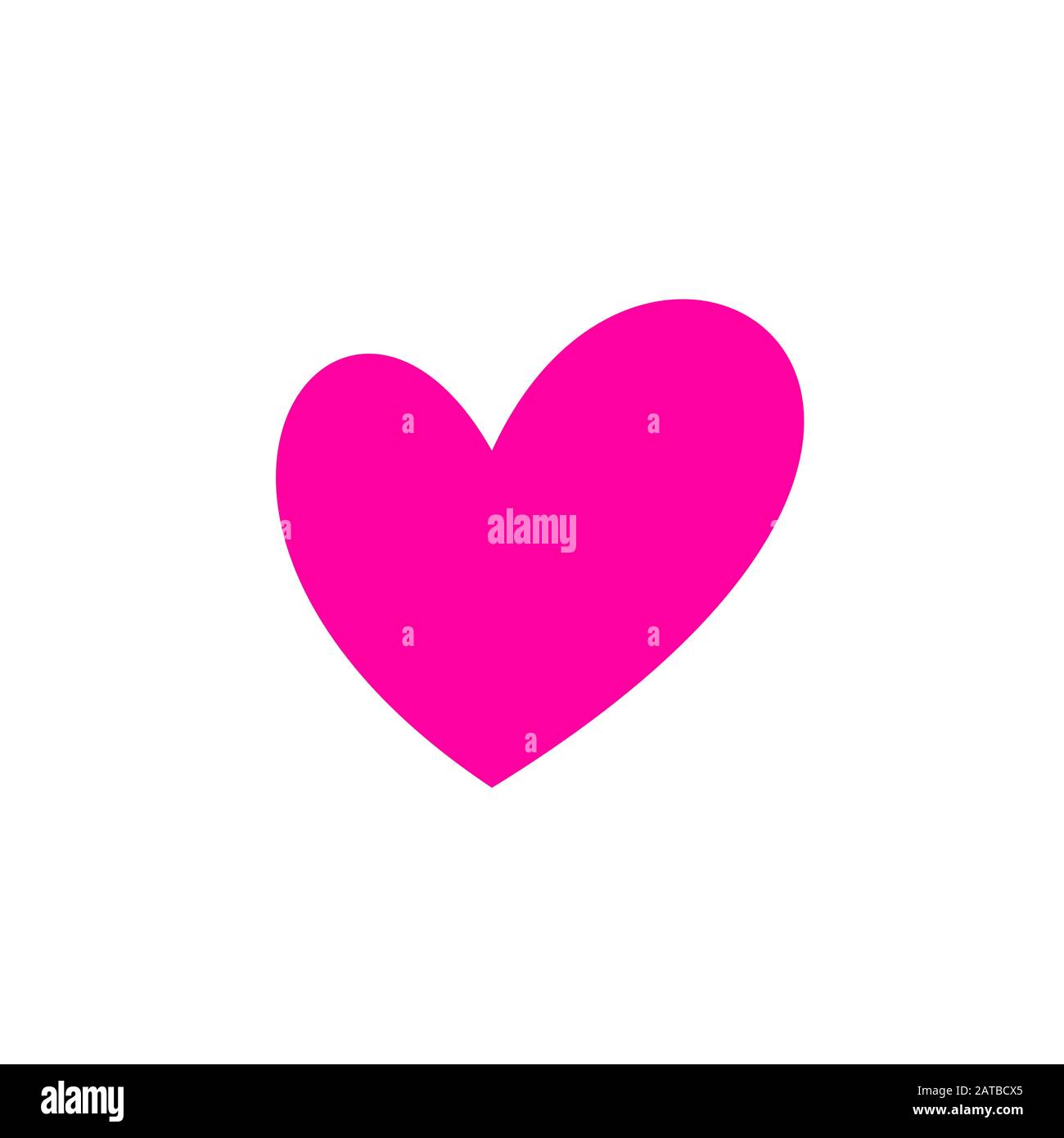Icona a forma di cuore rosa su sfondo bianco. Simbolo d'amore per il tuo sito web design, logo, app, UI. Semplice illustrazione degli elementi vettoriali. Illustrazione Vettoriale