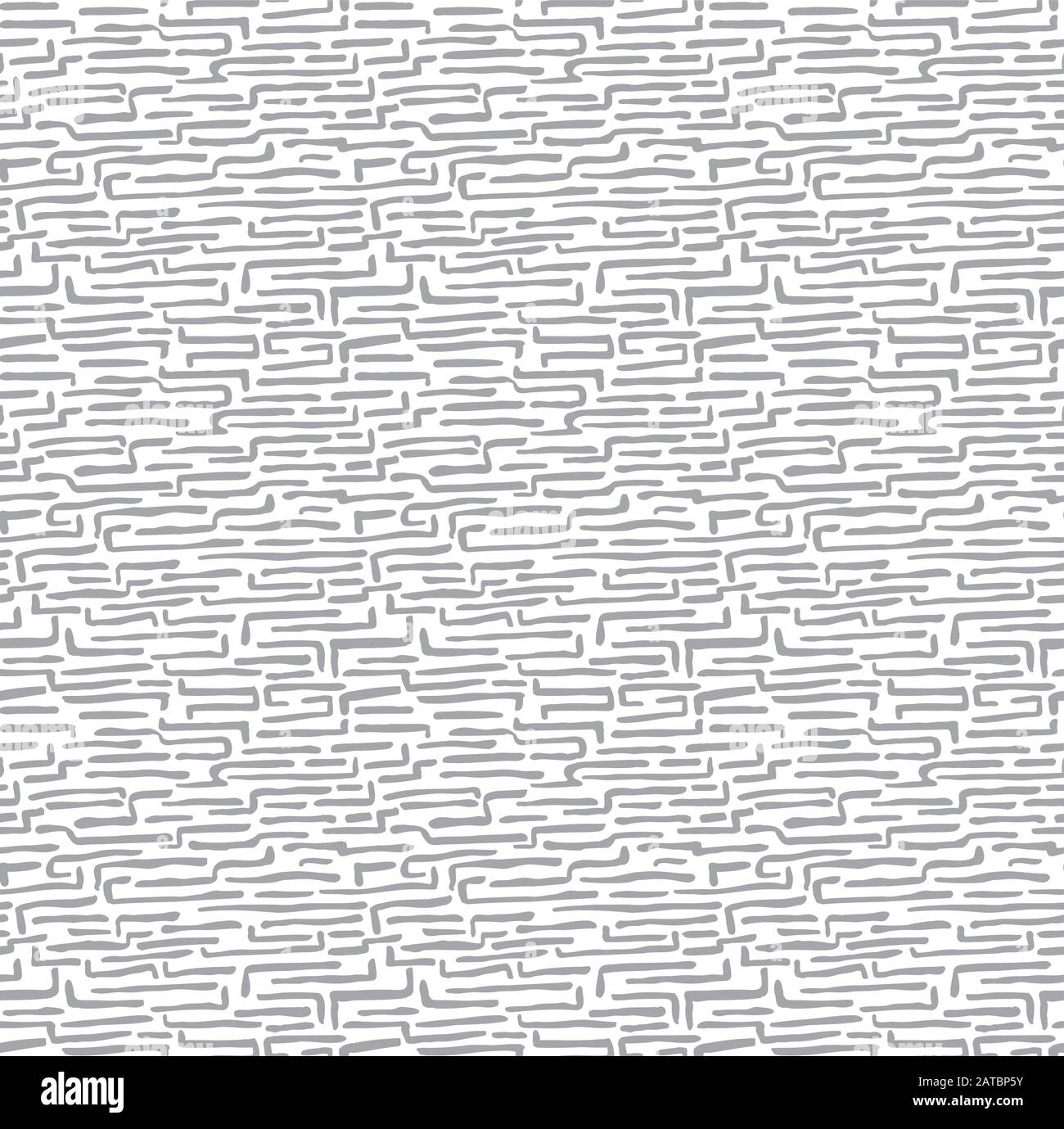 Vettore fatto a mano senza cuciture tratto grigio astratto pattern su sfondo bianco. Tracciare tratti di tracciare con bordo arrotondato. Disegno da cova per Illustrazione Vettoriale