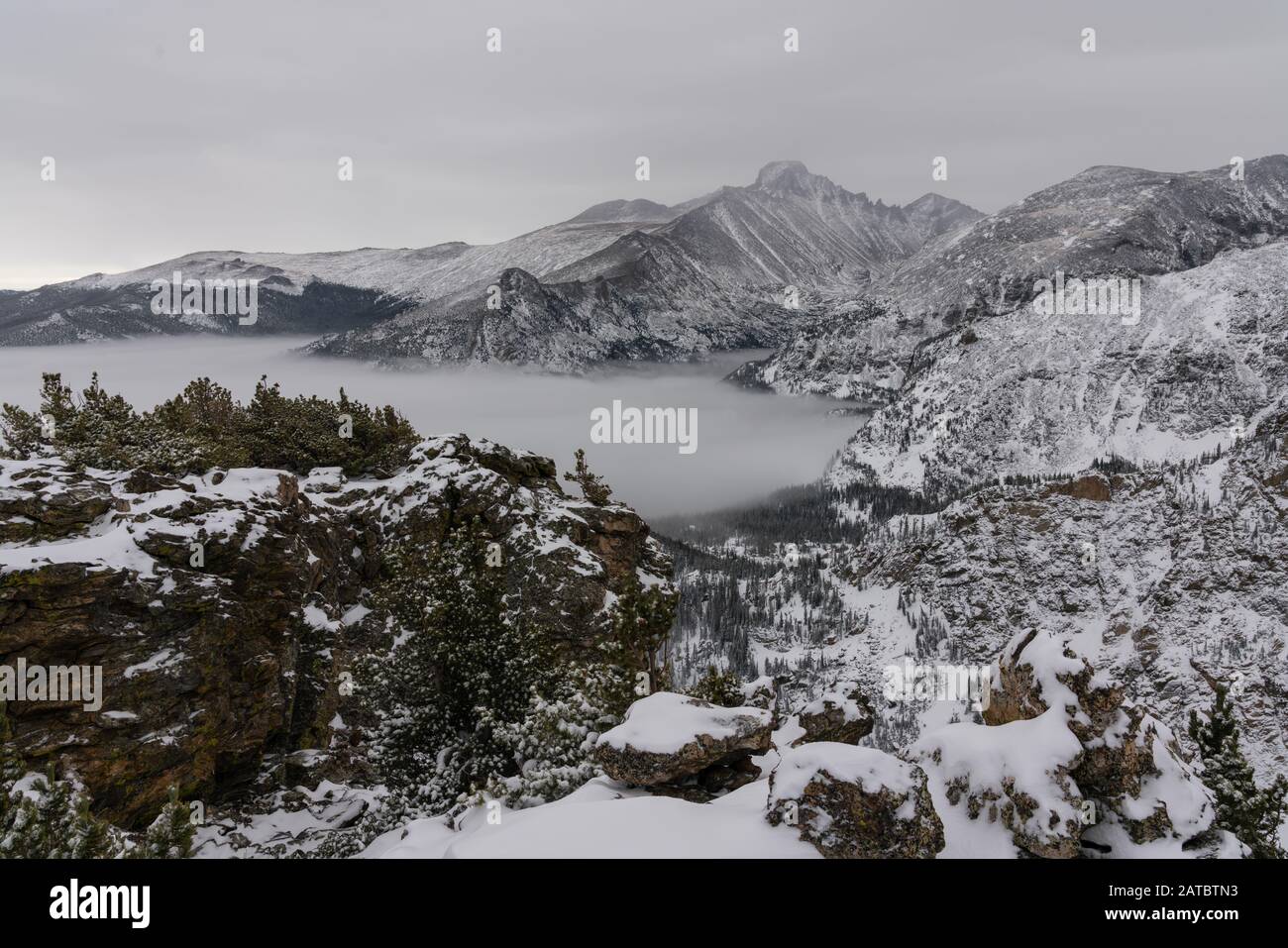 Dal Sentiero Del Monte Flattop. Estes Park, Colorado. Foto Stock