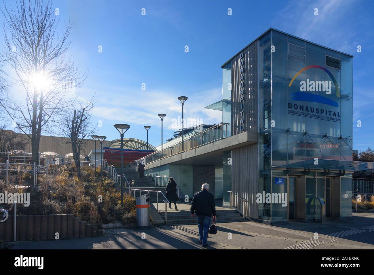 Vienna, Vienna: Ospedale Donbuon (SMZ Ost, Krankenhaus Donaustadt) nel 22. Donaustadt, Wien, Austria Foto Stock