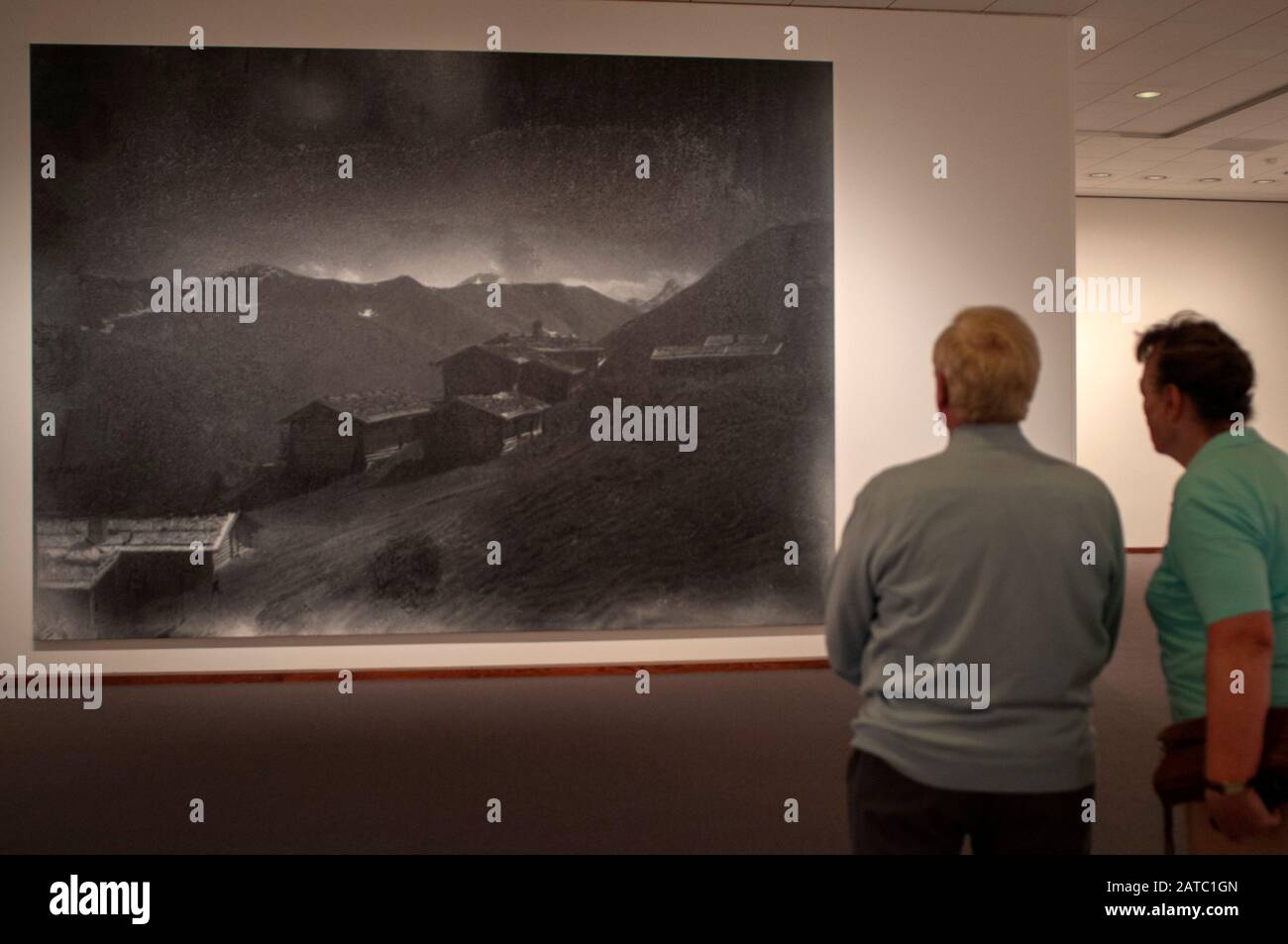 Nuova Galleria Nazionale A Berlino Germania. (Neue Nationalgalerie), museo costruito dall'architetto tedesco Ludwig Mies van der Rohe inaugurato nel 1968, mostra Foto Stock