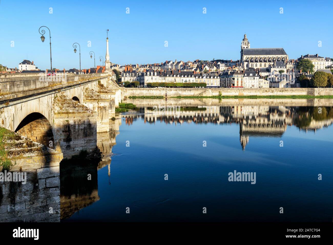 Città vecchia di Blois nella Valle della Loira, Francia Foto Stock