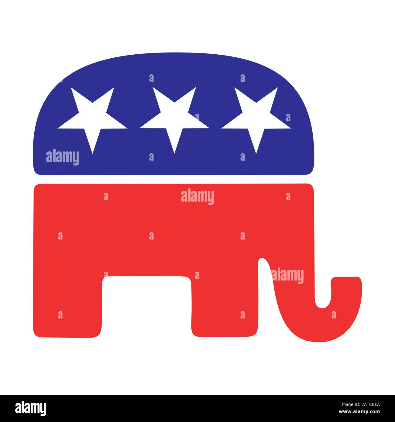 Illustrazione del segno del partito repubblicano degli Stati Uniti Foto Stock