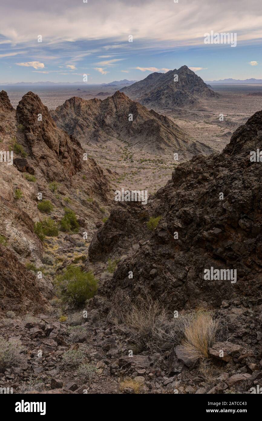 Mohawk Mountains vicino a Yuma, Arizona, Stati Uniti Foto Stock