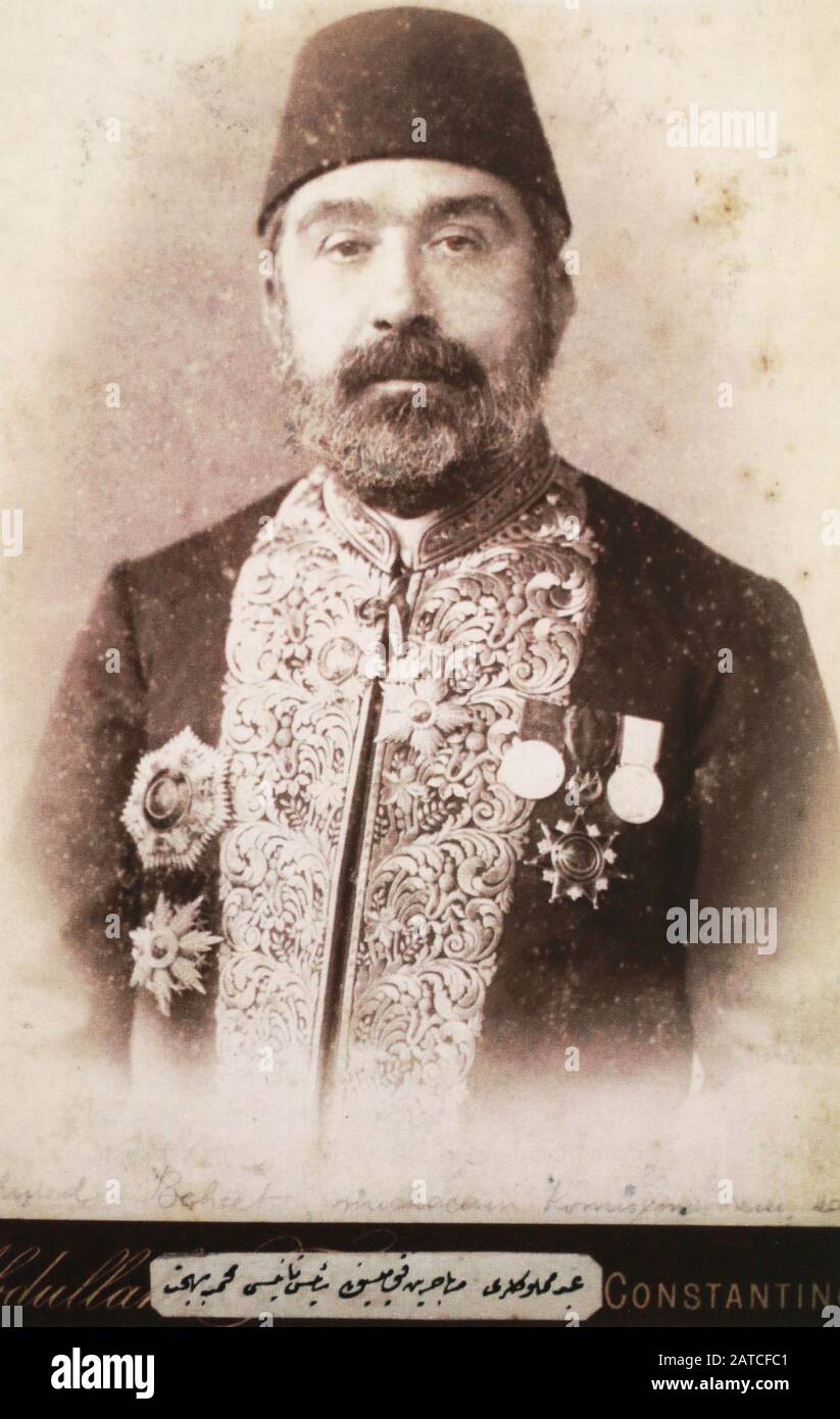 Mehmed Behcet (Behchet) - Presidente della Commissione per i migranti nell'Impero Ottomano alla fine del 19th - primi 20th secoli. Foto Stock