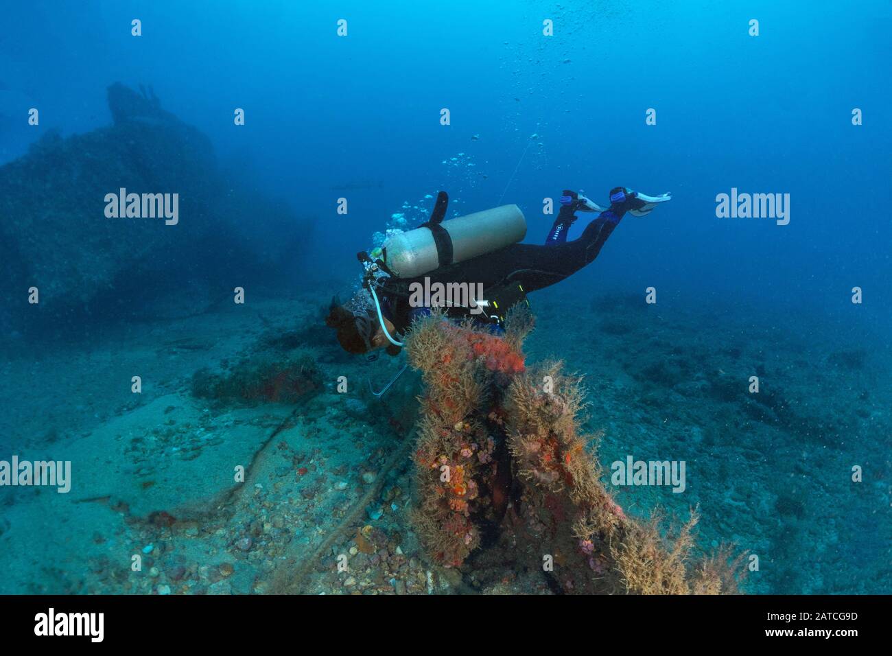 Wreck Subacqueo Foto Stock