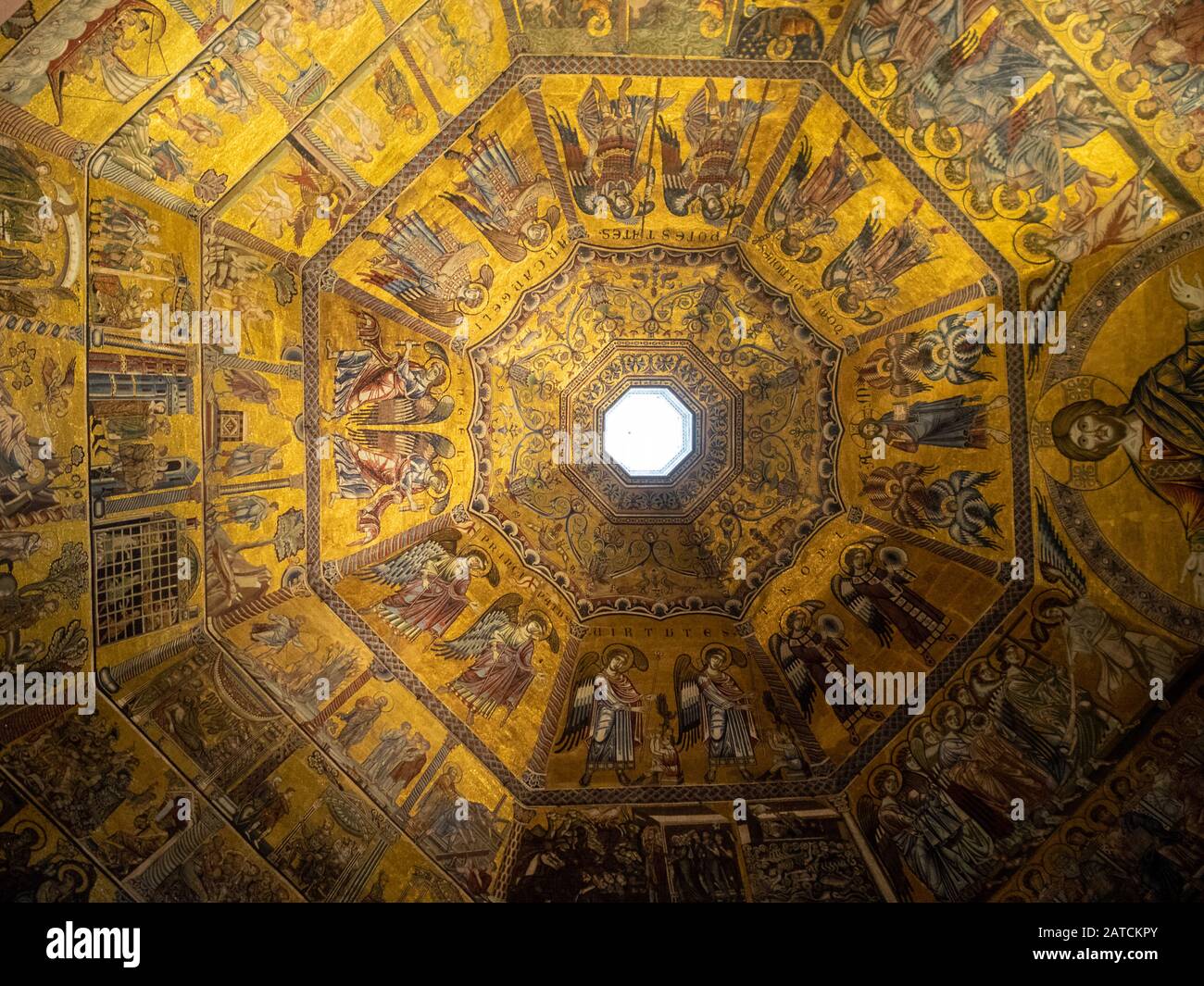 Il mosaico della cupola del Battistero di San Giovanni, Firenze Foto Stock