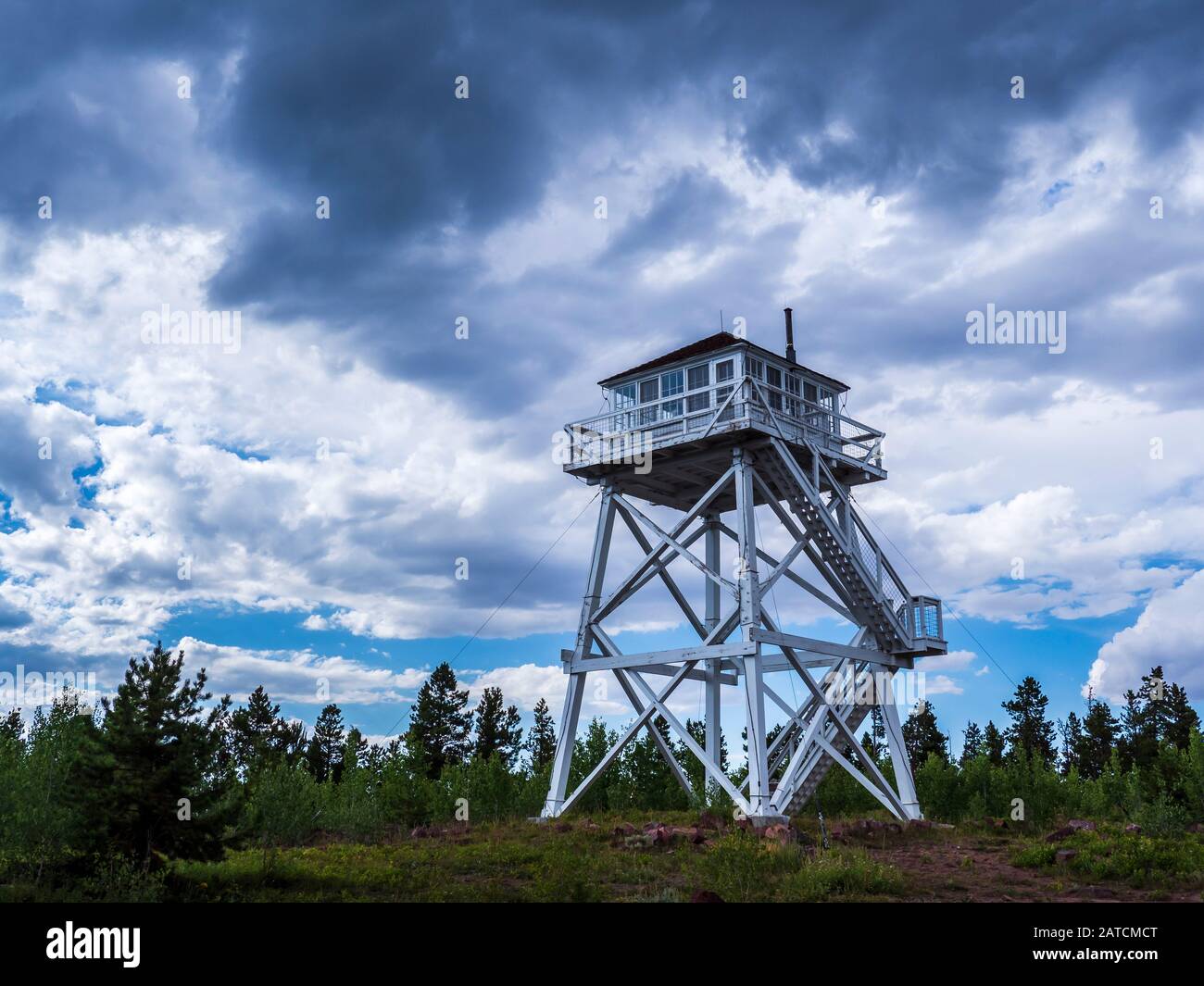 Ute Mountain torre antincendio National Historical Site, Ashley National Forest, Utah. Foto Stock
