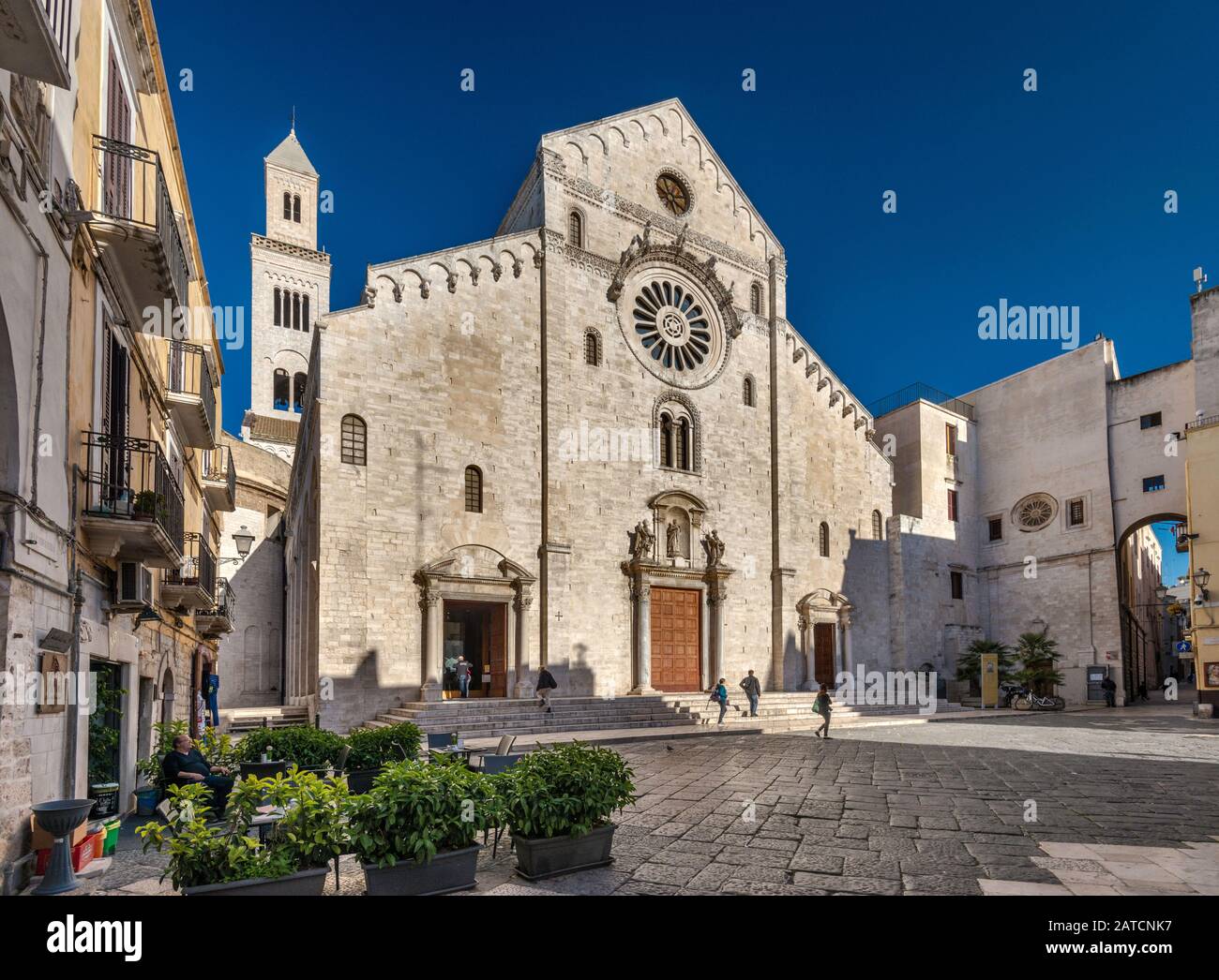 Cattedrale (Duomo di Bari o la Cattedrale di San Sabino), xiii secolo, Romanico Pugliese a bari, puglia, Italia Foto Stock