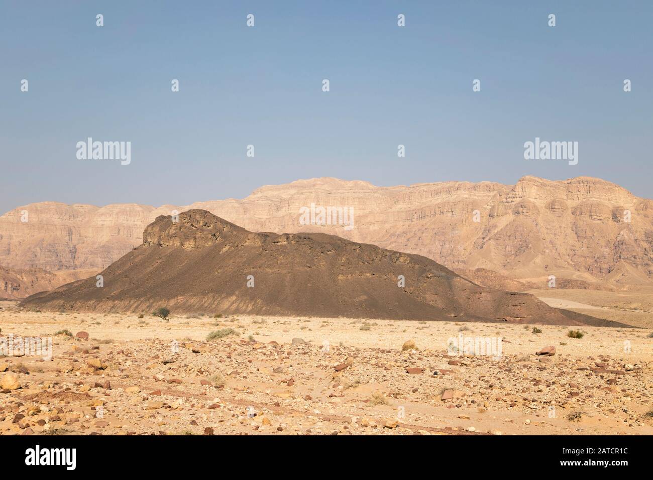 Valle di Timna nel deserto del Negev, Israele Foto Stock