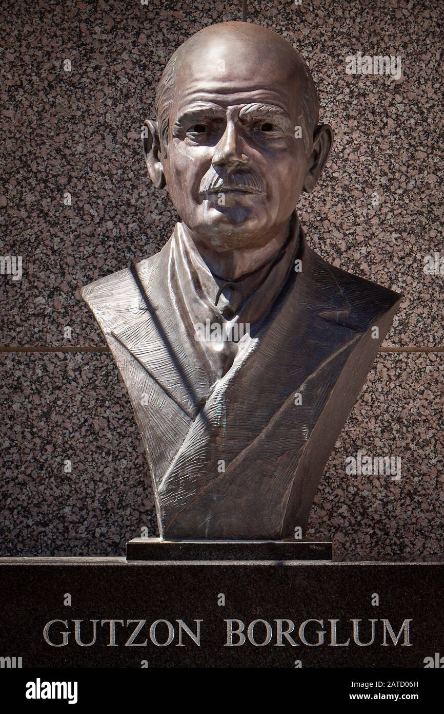 Keystone, SOUTH DAKOTA - 26 GIUGNO 2011: Gutzon Borglum scultura al Mount Rushmore National Memorial, Keystone, South Dakota, Stati Uniti Foto Stock