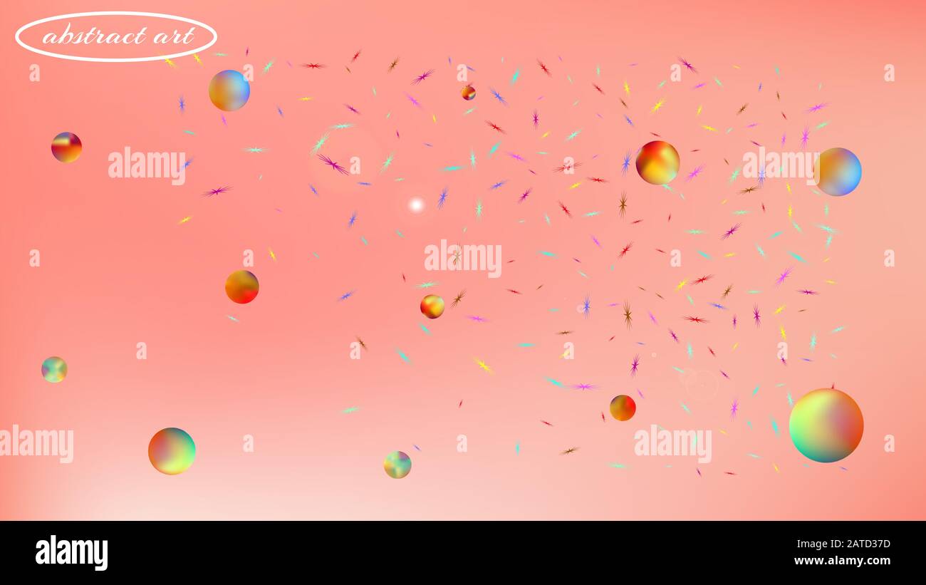 Trama di sfondo, smoot. Mesh creativa di illustrazione colorifica. Pura fantasia spaziale. Corallo colorato. Super pianeti sfondo a tema. Backgrou colorato Illustrazione Vettoriale