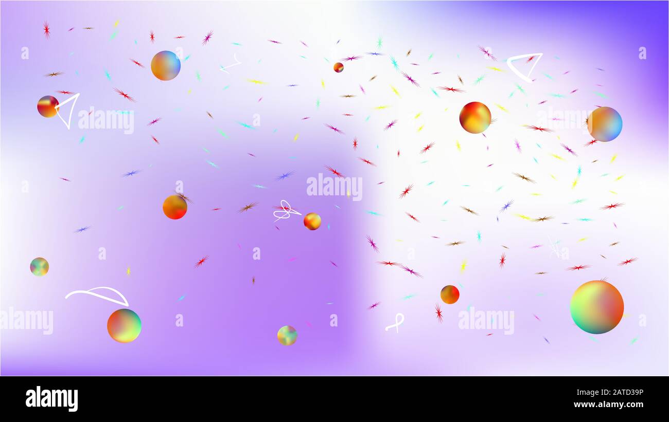 Un'illustrazione dello sfondo a tema spaziale. Liquido ad alta risoluzione e fresco. Illustrazione, mesh. Stelle, pianeti, segni. Universo colorato nuovo spazio sfondo. Illustrazione Vettoriale