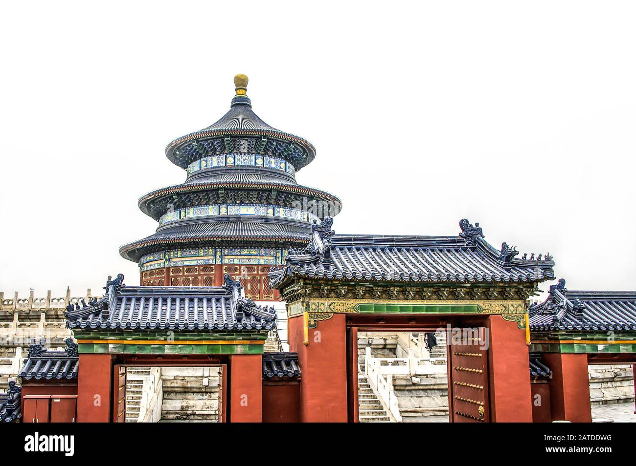 Il Tempio del Paradiso un complesso imperiale di edifici religiosi nella parte sudorientale del centro di Pechino. Foto Stock