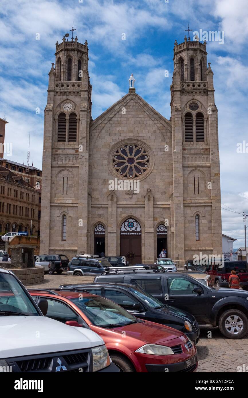 La Cattedrale dell'Immacolata Concezione ad Antananarivo, capitale del Madagascar Foto Stock