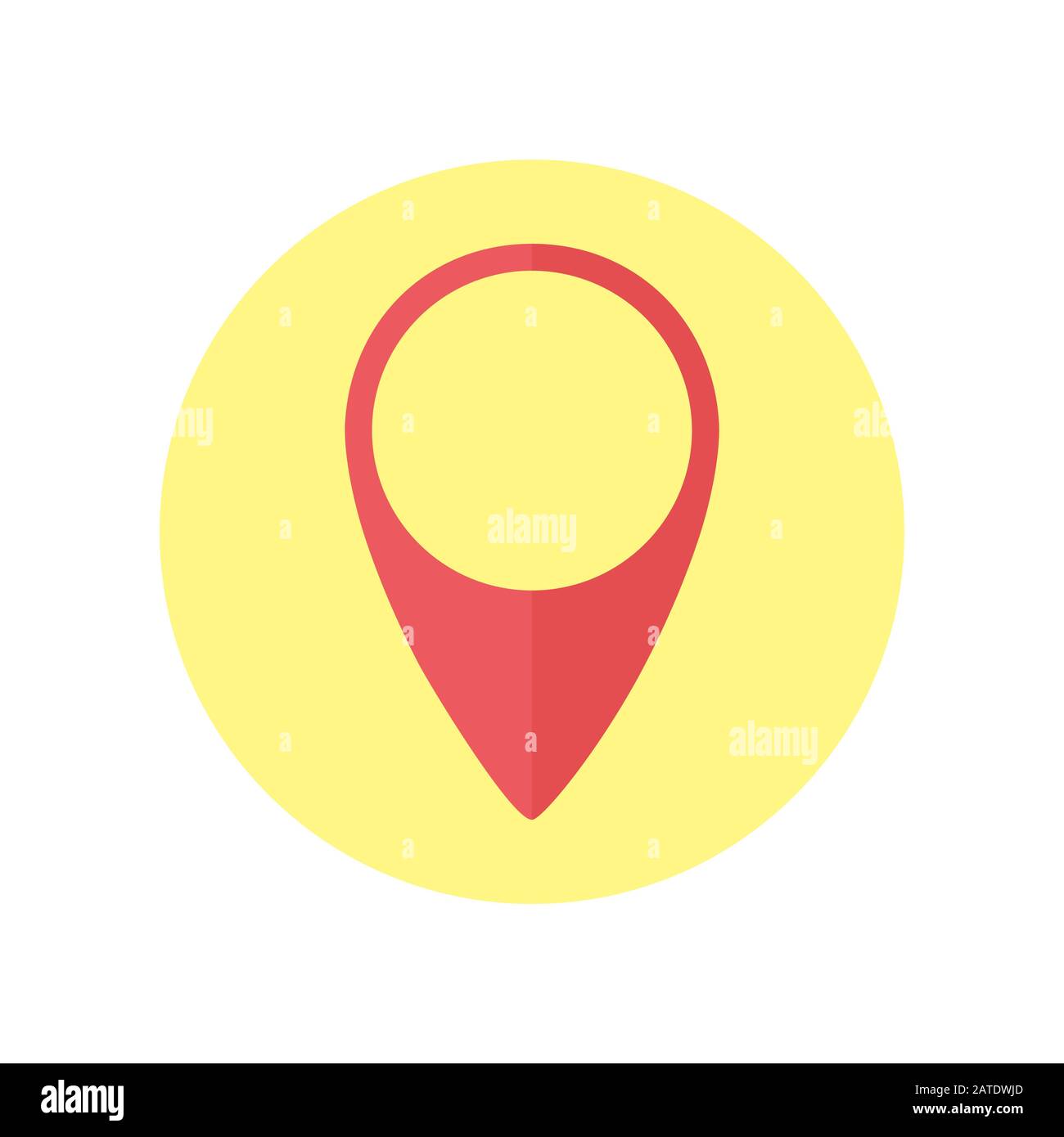 Icona piatta del simbolo di posizione GPS. Illustrazione del vettore eps8. Illustrazione Vettoriale