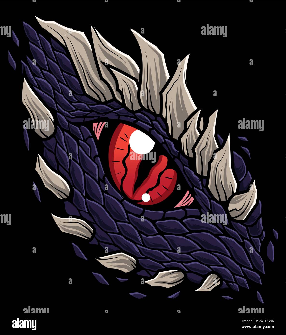 Mascotte Occhio Di Dragons Illustrazione Vettoriale