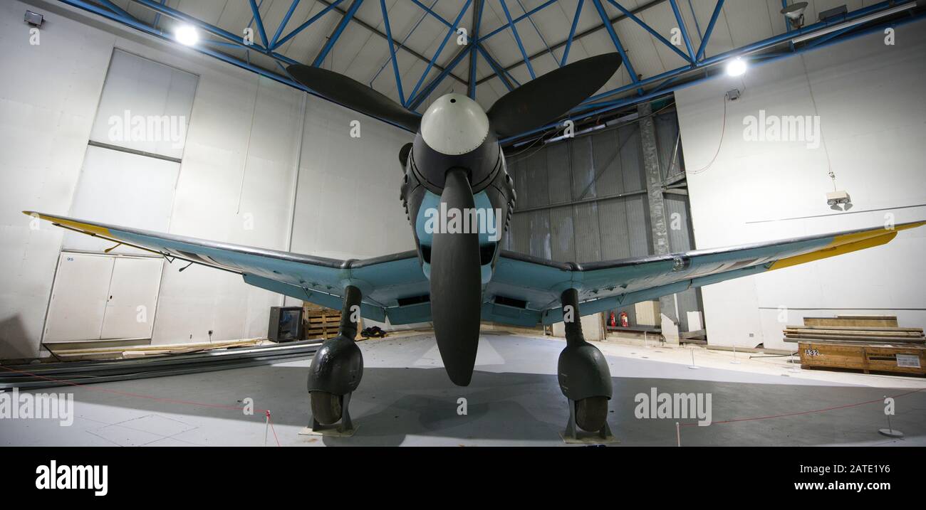 Bombardiere in immersione Junkers Ju 87G-2 Stuka in mostra al RAF Museum di Londra Foto Stock