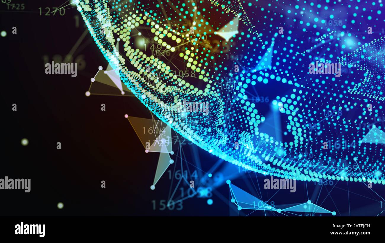 Concetto di rete, di comunicazione di internet. 3d'illustrazione. Foto Stock