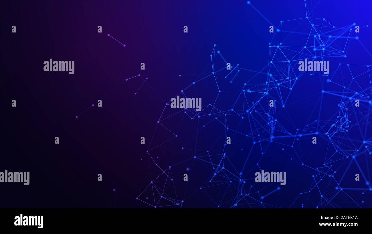 Concetto di rete, di comunicazione di internet. 3d'illustrazione. Foto Stock