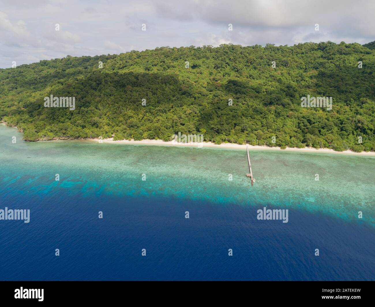 Veduta aerea dell'isola Selayar, Sulawesi, Indonesia, Flores Sea Foto Stock