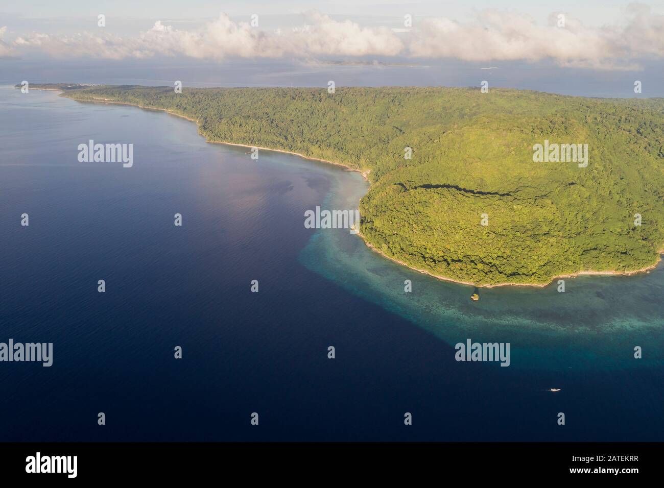Veduta aerea dell'Isola Selayar, Sulawesi Sud, Indonesia, Flores Mare Foto Stock