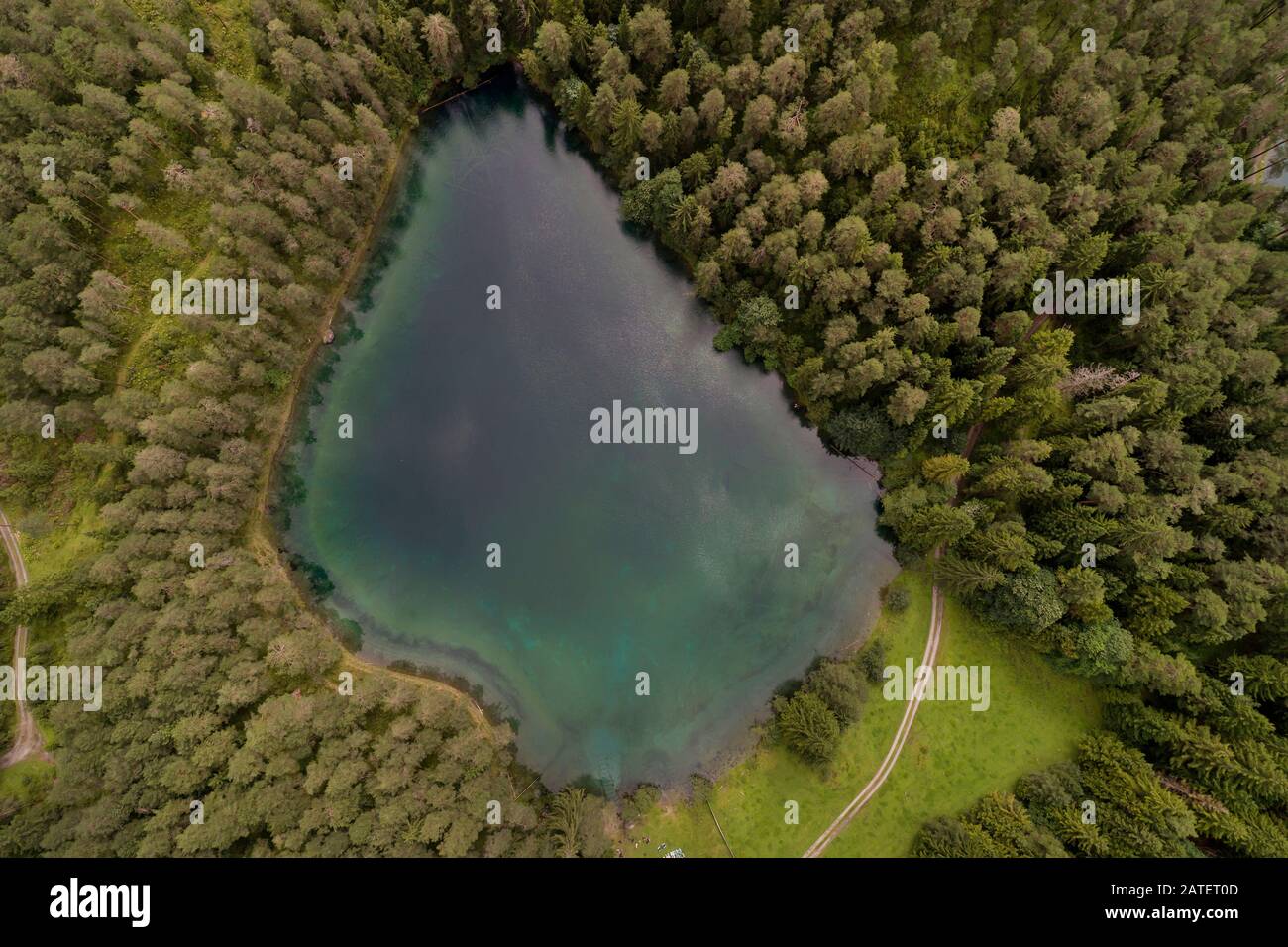 Veduta Aerea Di Samarangersee, Samarangersee, Nassereith, Tirolo, Austria Foto Stock