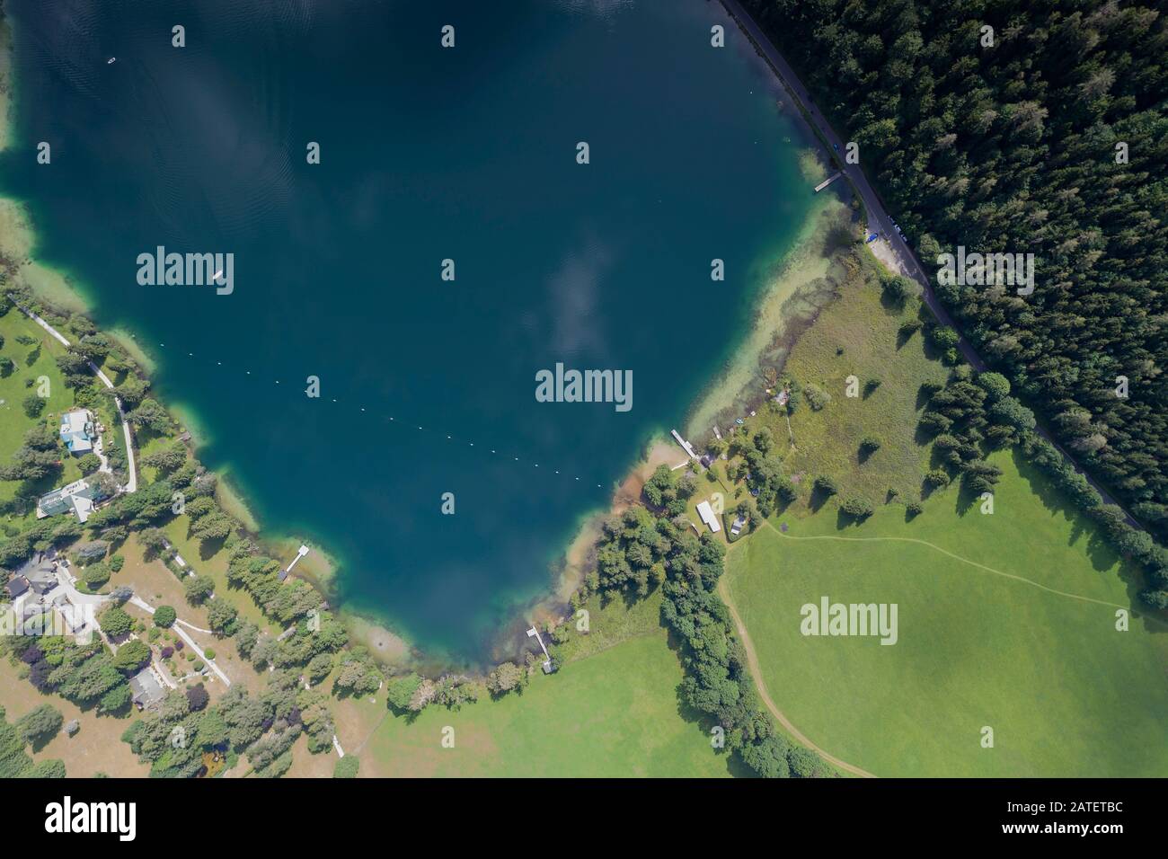 Veduta Aerea Da Erlaufsee, Maria Zell, Austria Foto Stock