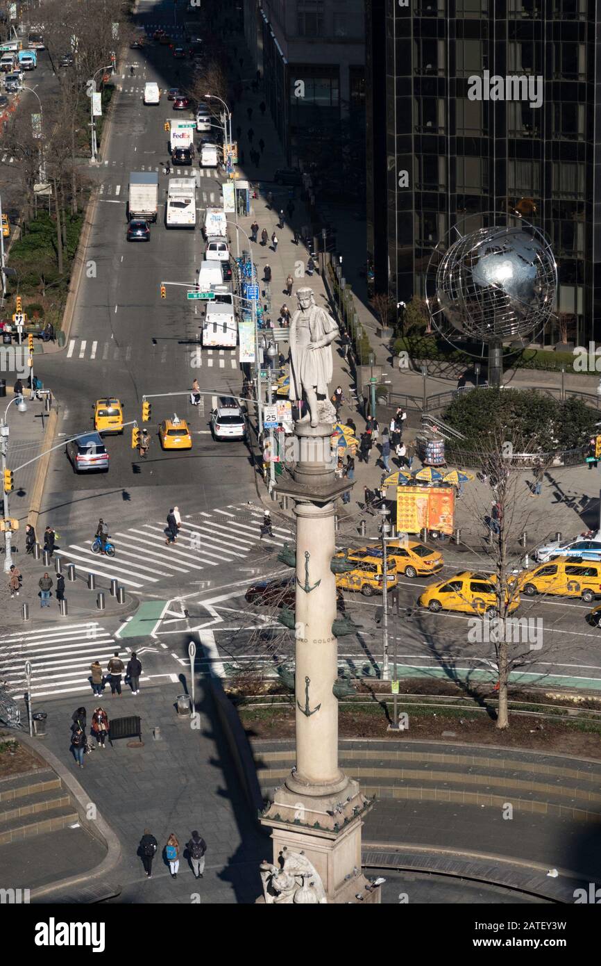 Columbus Circle, NYC Foto Stock