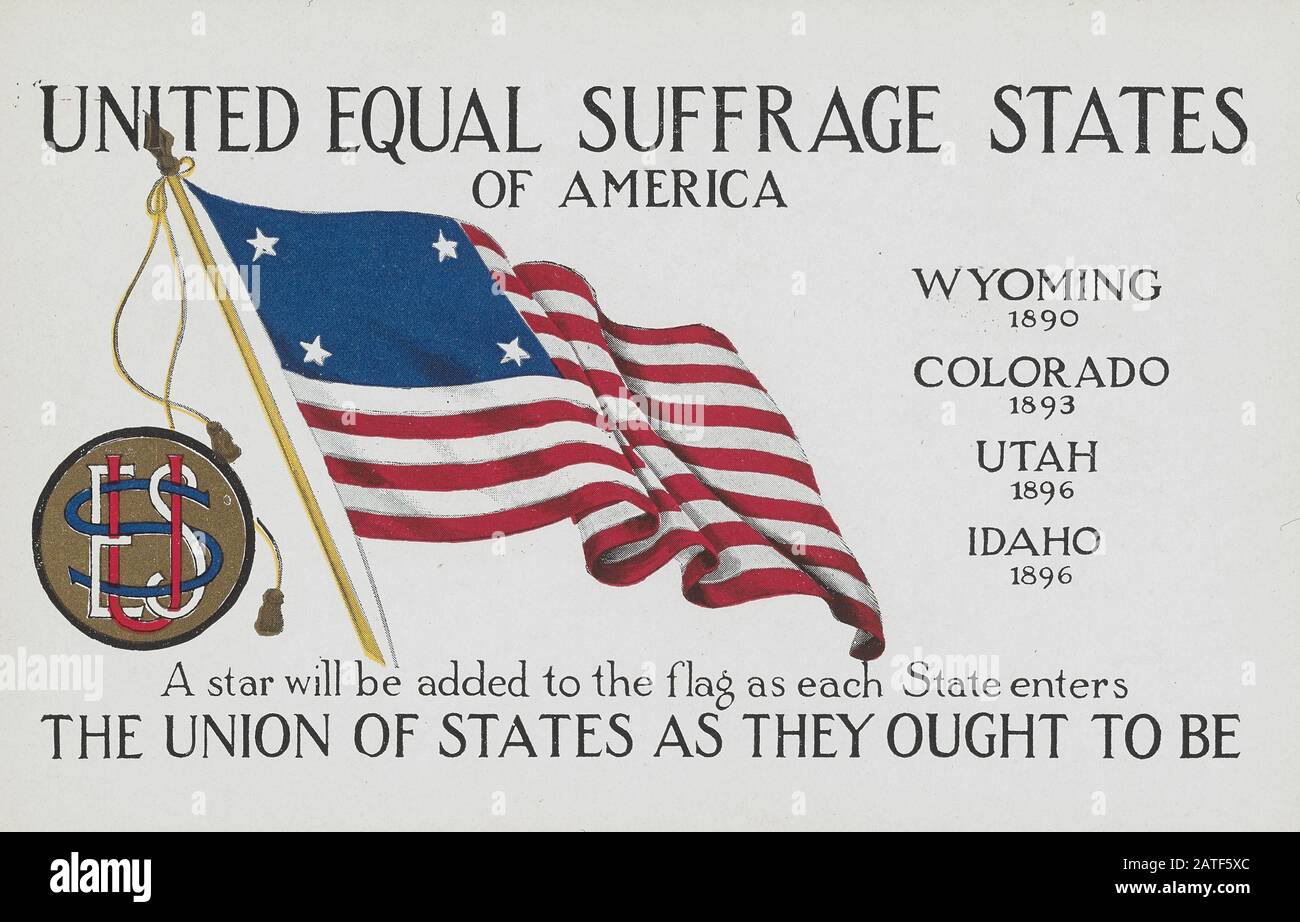 Stati Uniti Di Uguale Suffragio degli Stati Uniti d'America - il suffragio delle donne negli Stati Uniti 1840 '1920' Foto Stock