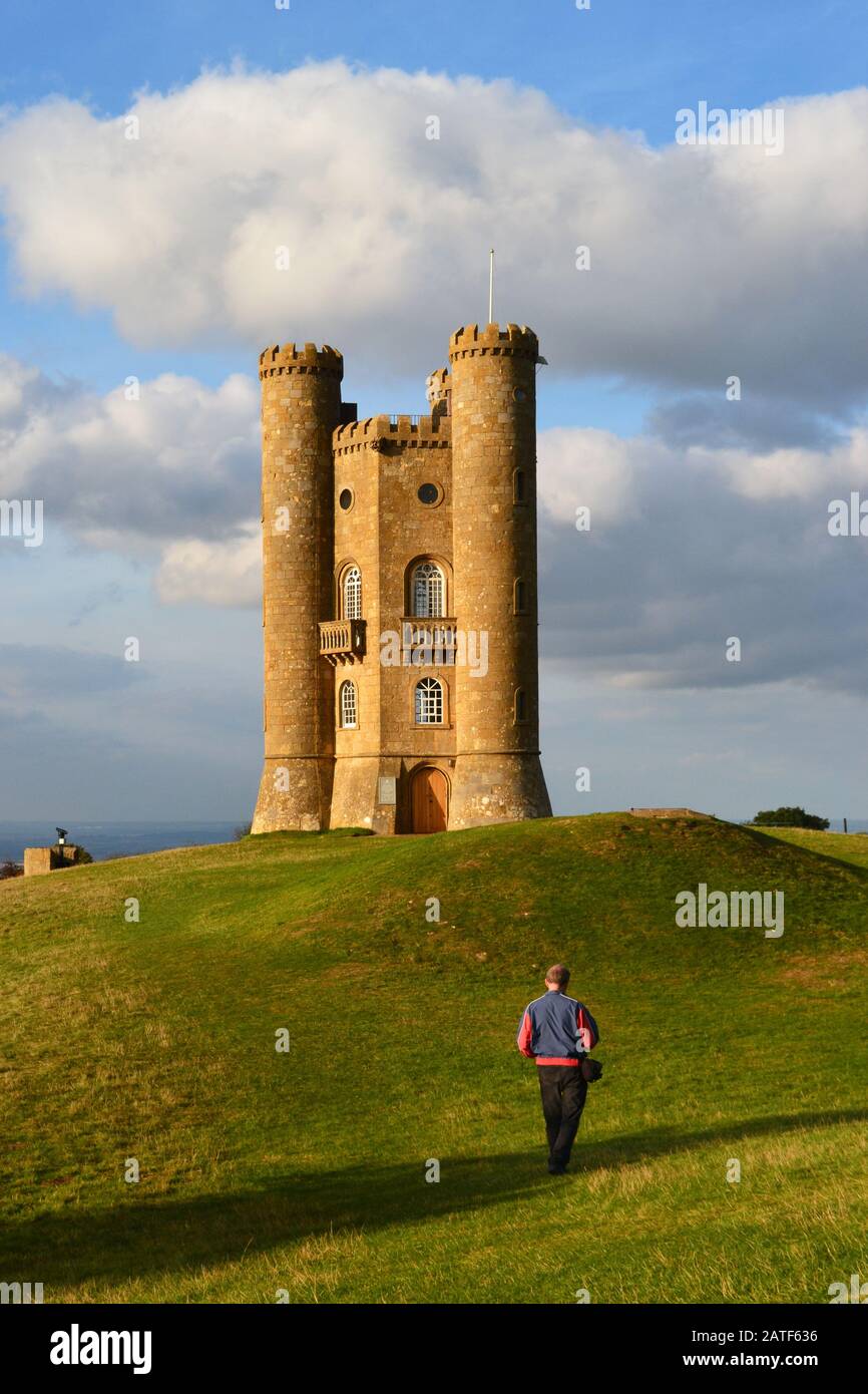 Broadway Tower, Broadway, Worcestershire, Inghilterra, Regno Unito. Cotswolds Foto Stock