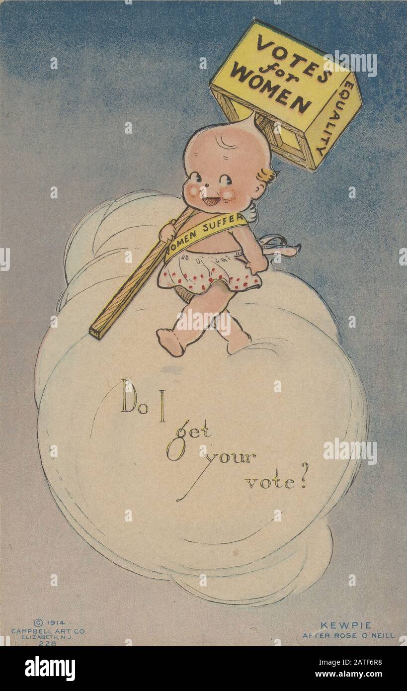 Kewpie - Voti per le donne - suffragio femminile negli Stati Uniti 1840' 1920' Foto Stock