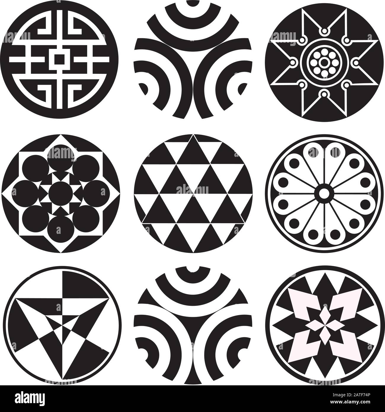 Elementi di design rotondi Illustrazione Vettoriale