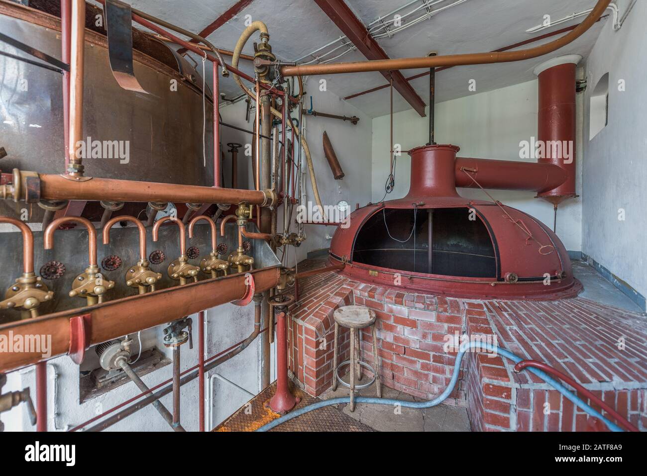 Birra artigianale alla fabbrica di birra Vorkamp, Hagen-Dahl, Germania Foto Stock