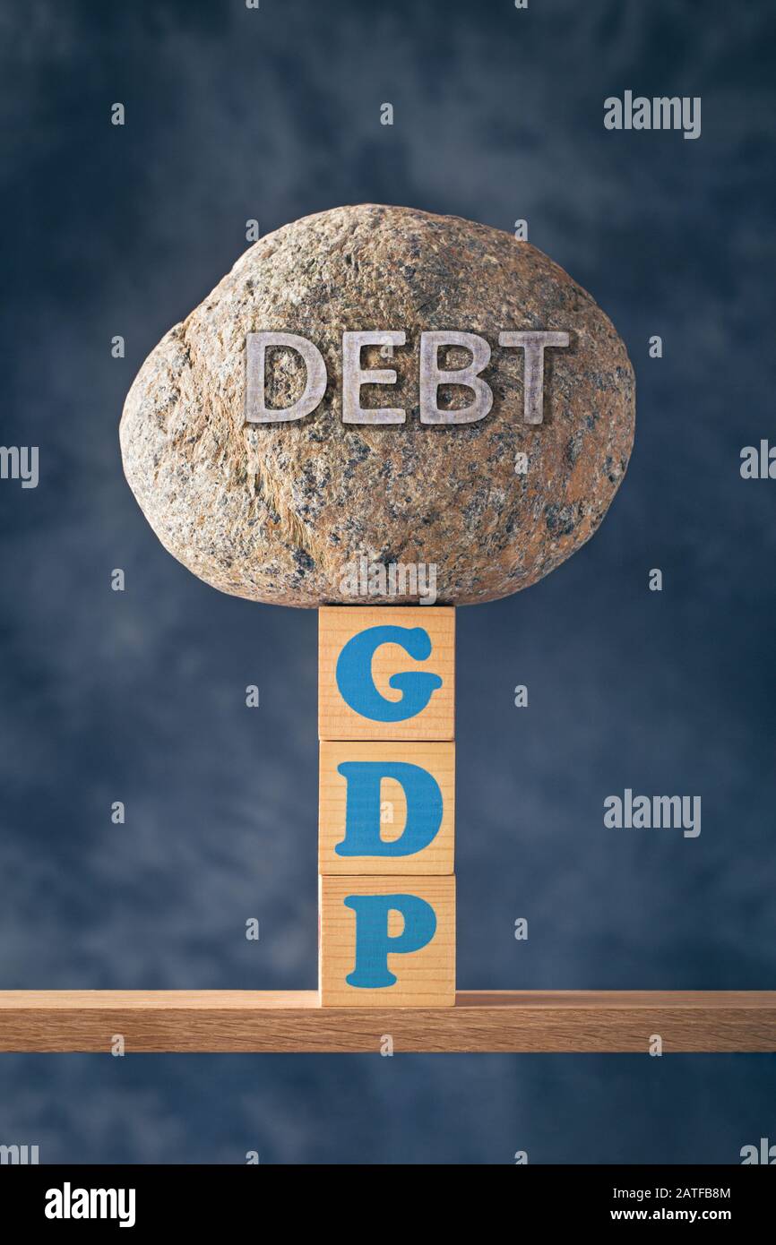 Impatto del debito delle famiglie sulla crescita del PIL Foto Stock