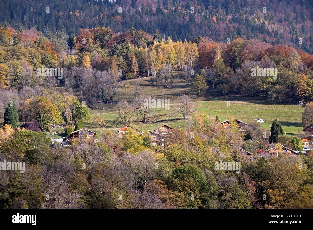 Francia, Alta Savoia (74), Alpi, Plateau De Joulx Foto Stock