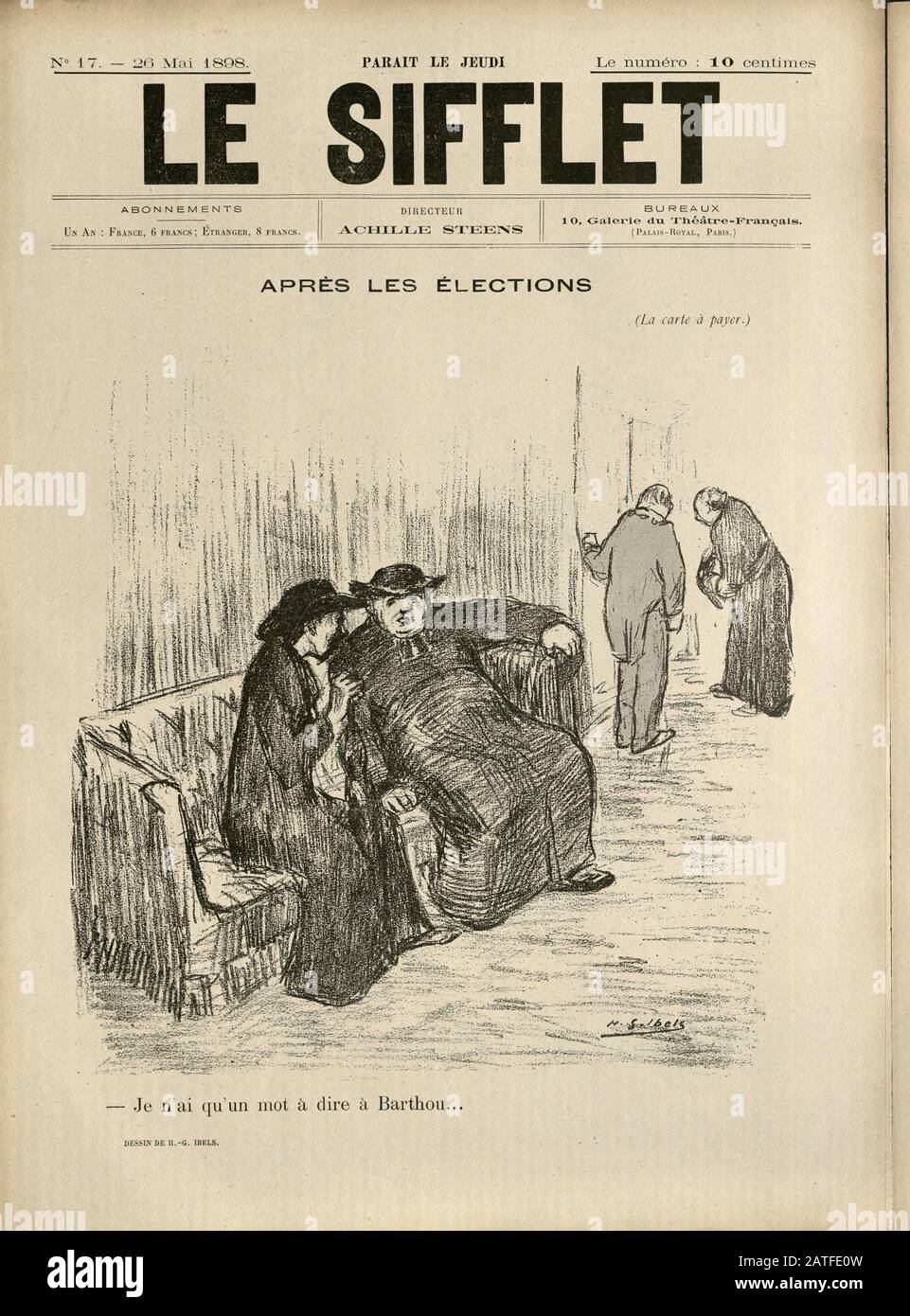 L'affare Dreyfus 1894-1906 - Le Sifflet, 20 maggio 1898 - Francese giornale illustrato Foto Stock