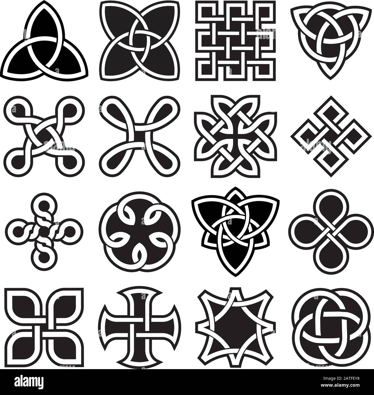 Collezione Di Disegni Celtici Knot In Formato Vettoriale Illustrazione Vettoriale