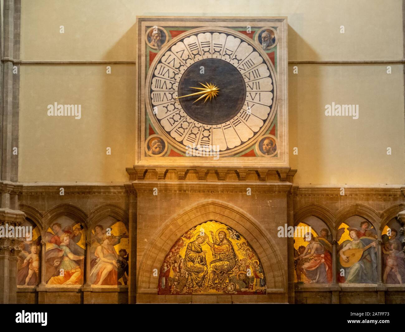 Orologio del Duomo di Firenze di Paolo uccello Foto Stock